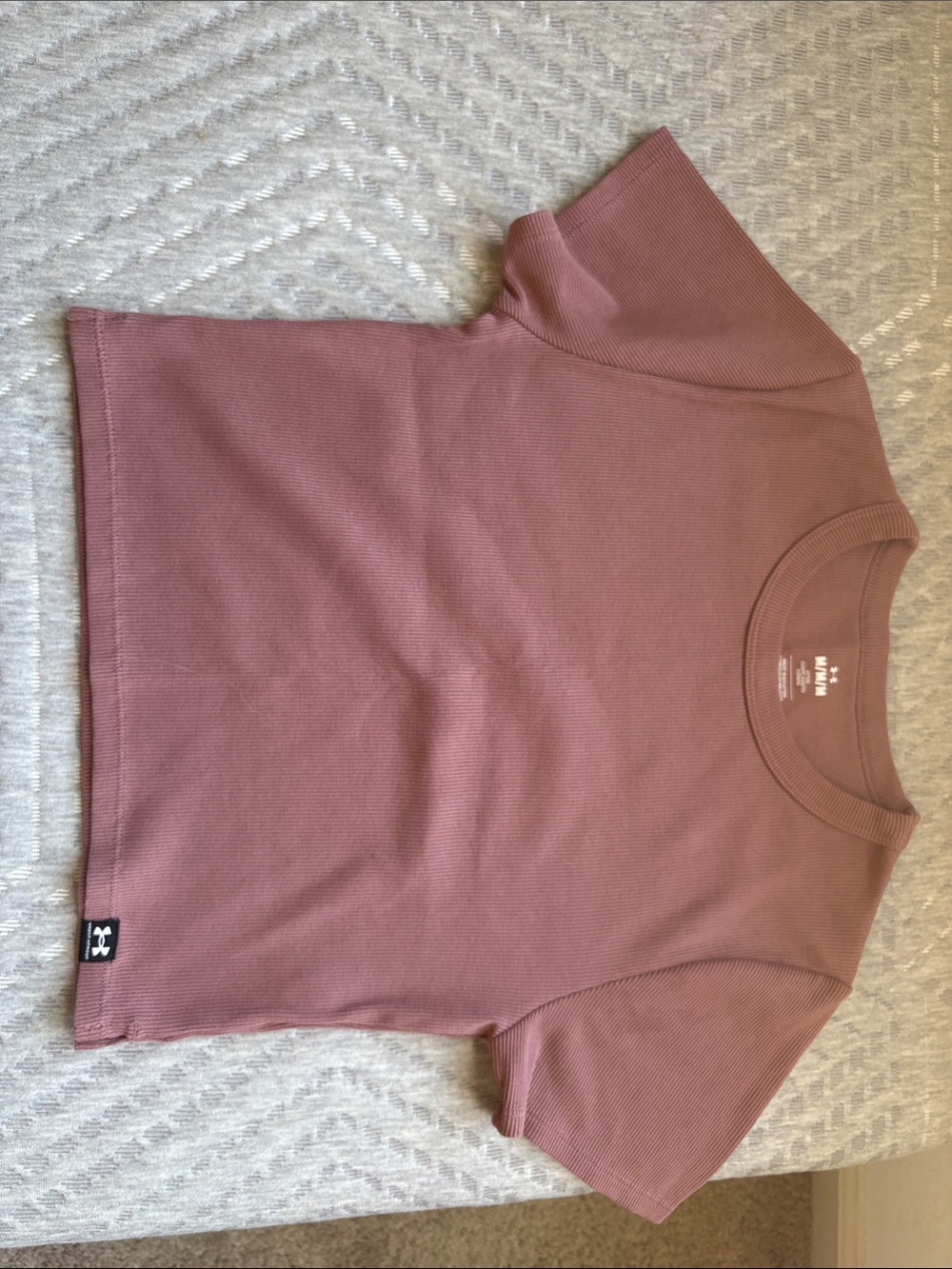 Under Armour Kids Mauve Short-Sleeve Waffle Tee